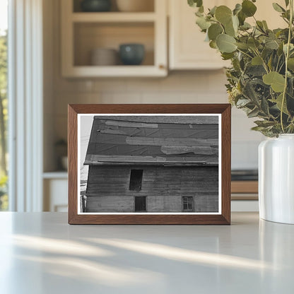 Barn Roof at J.E. Herbrandsons Farm Estherville Iowa 1936 - Available at KNOWOL