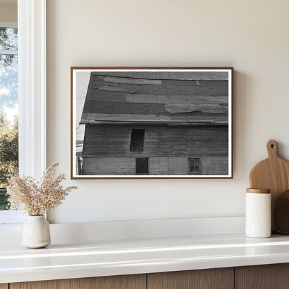 Barn Roof at J.E. Herbrandsons Farm Estherville Iowa 1936 - Available at KNOWOL