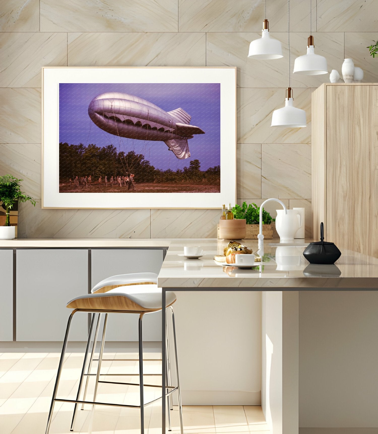 Barrage Balloon at Parris Island South Carolina 1942 - Available at KNOWOL