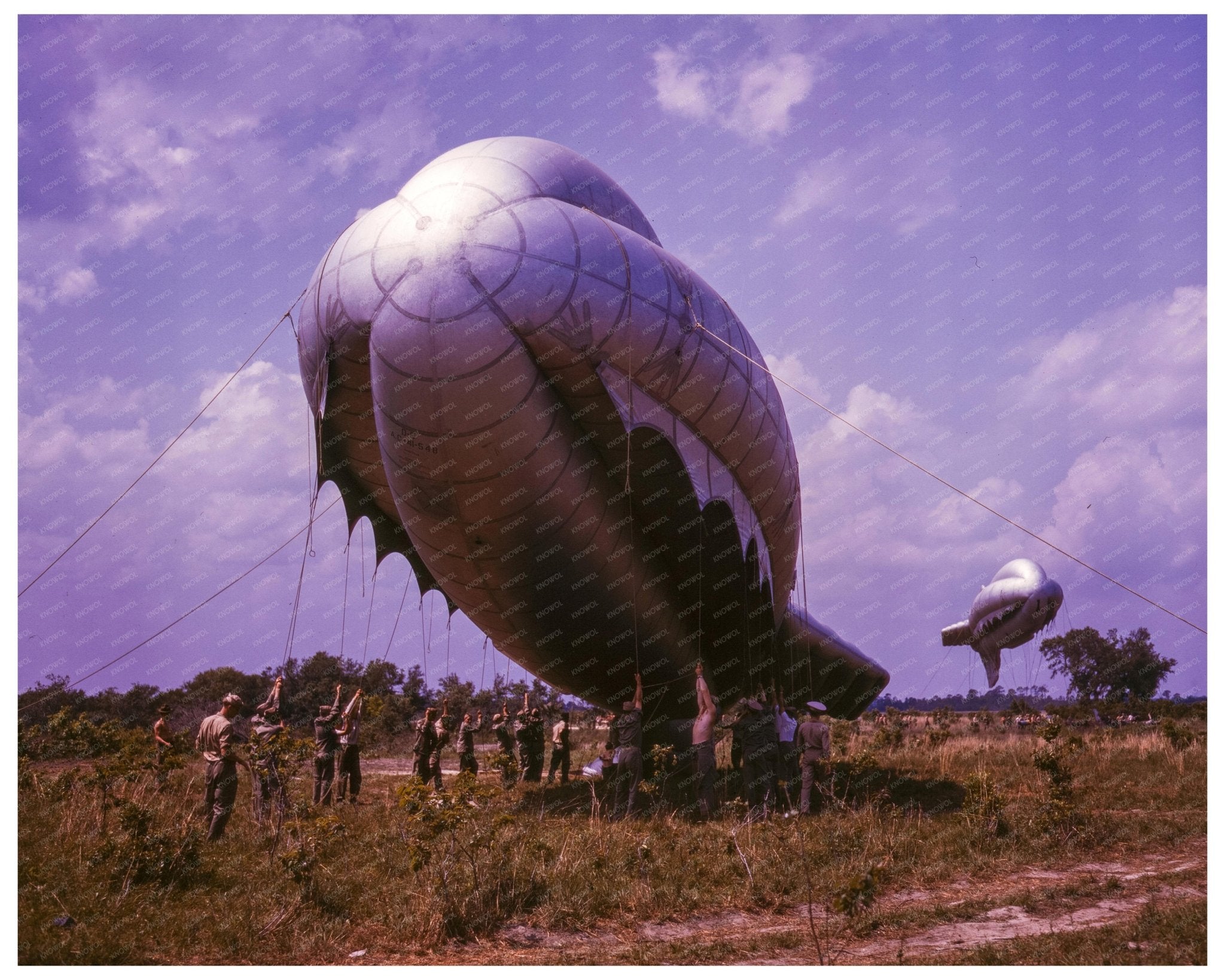 Barrage Balloon at Parris Island South Carolina May 1942 - Available at KNOWOL