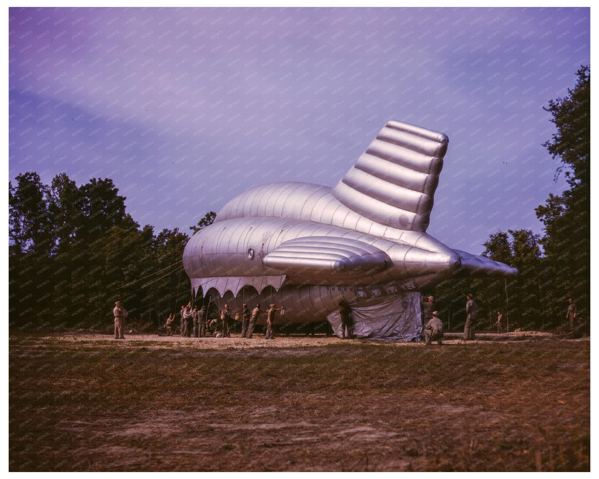 Barrage Balloons at Parris Island South Carolina May 1942 - Available at KNOWOL