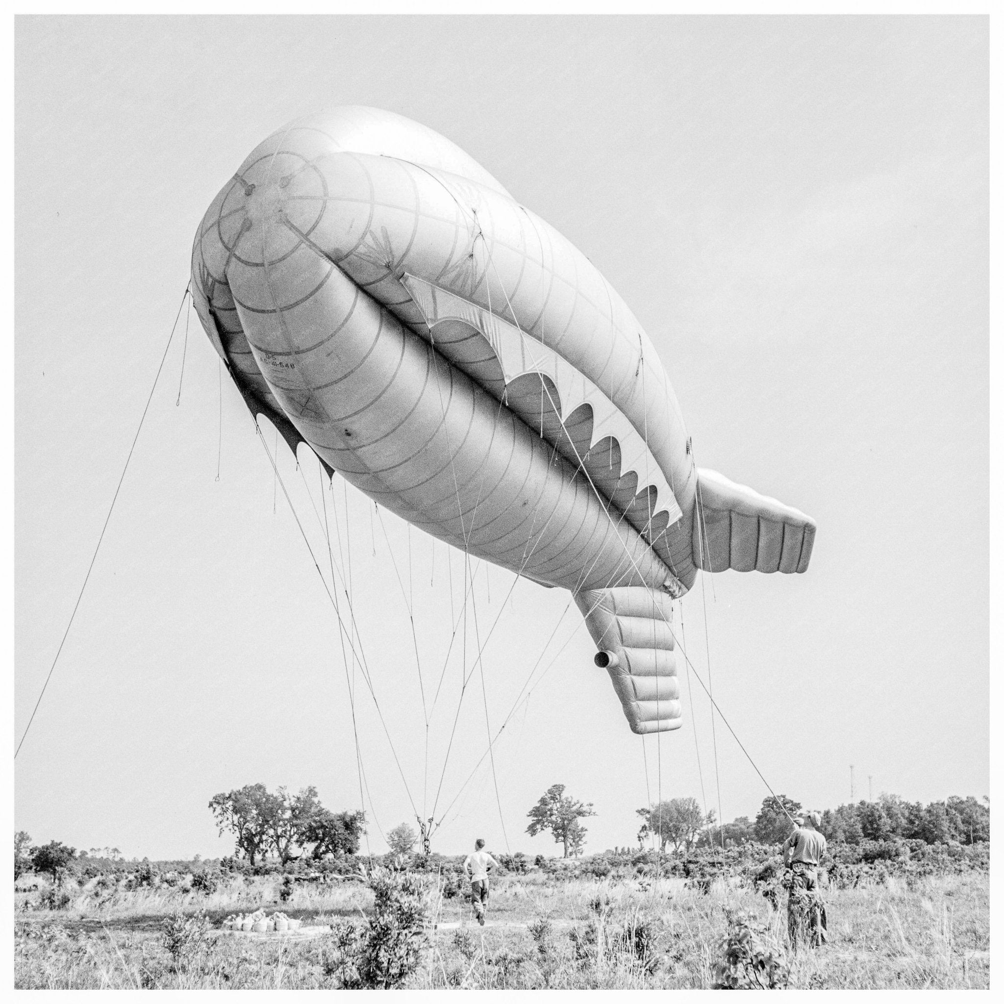 Barrage Balloons Deployed at Parris Island South Carolina May 1942 - Available at KNOWOL