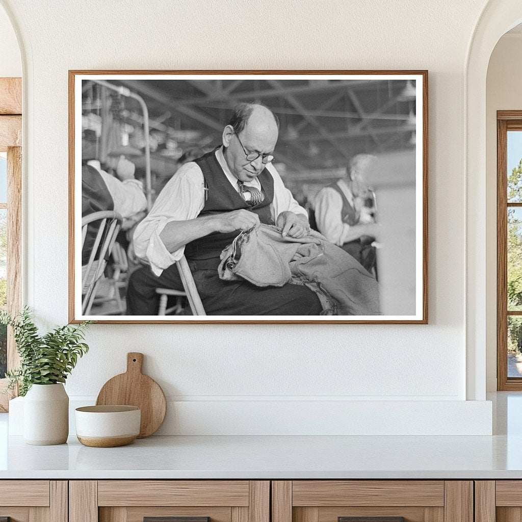 Barry Leving at Jersey Homesteads Garment Factory 1936 - Available at KNOWOL