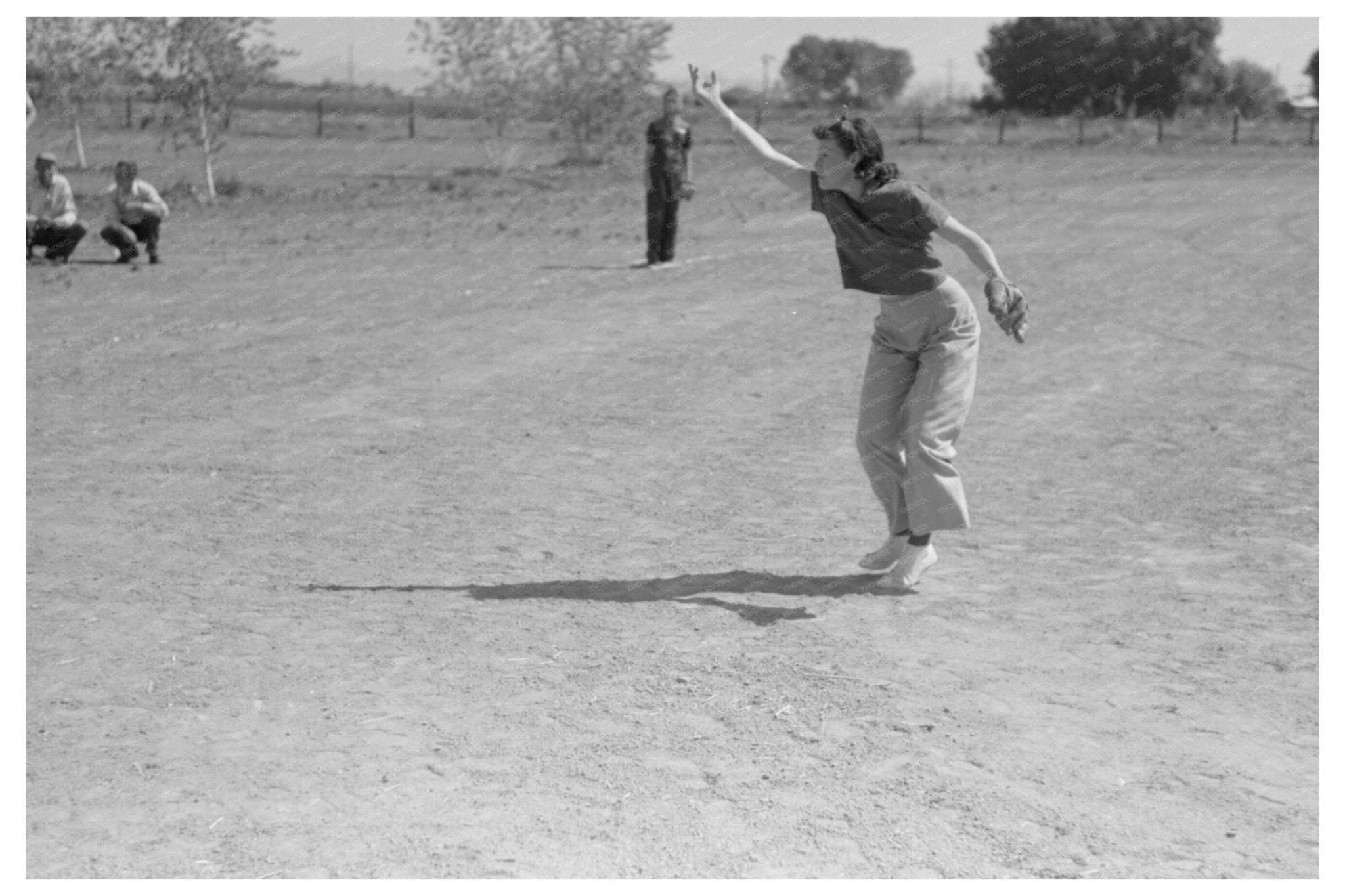 Baseball Game at Farm Workers Field Day Yuma 1942 - Available at KNOWOL