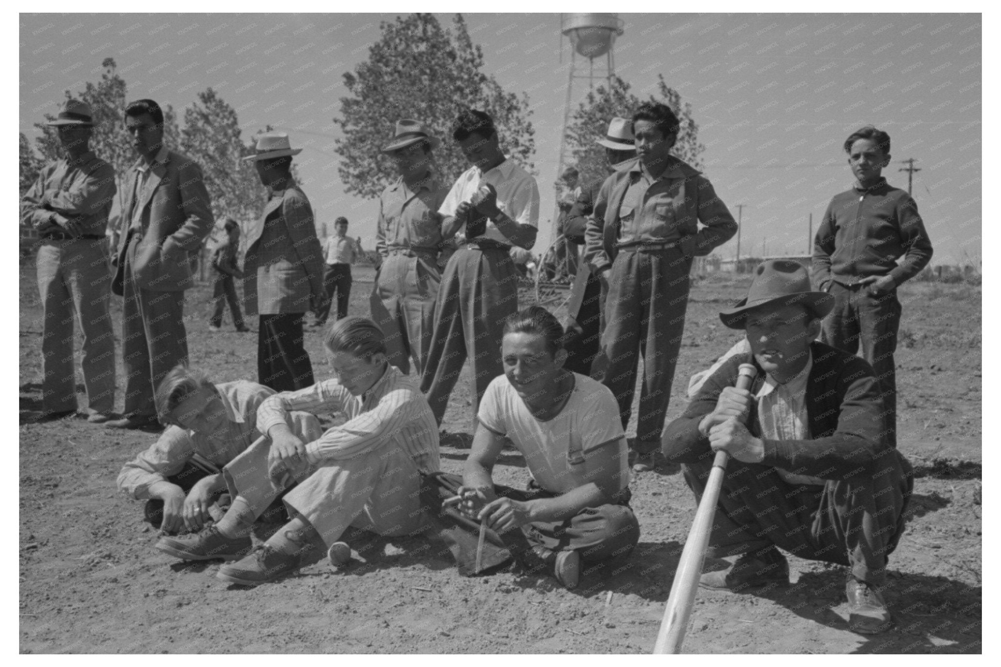 Baseball Game at Farmworkers Community Yuma 1942 - Available at KNOWOL