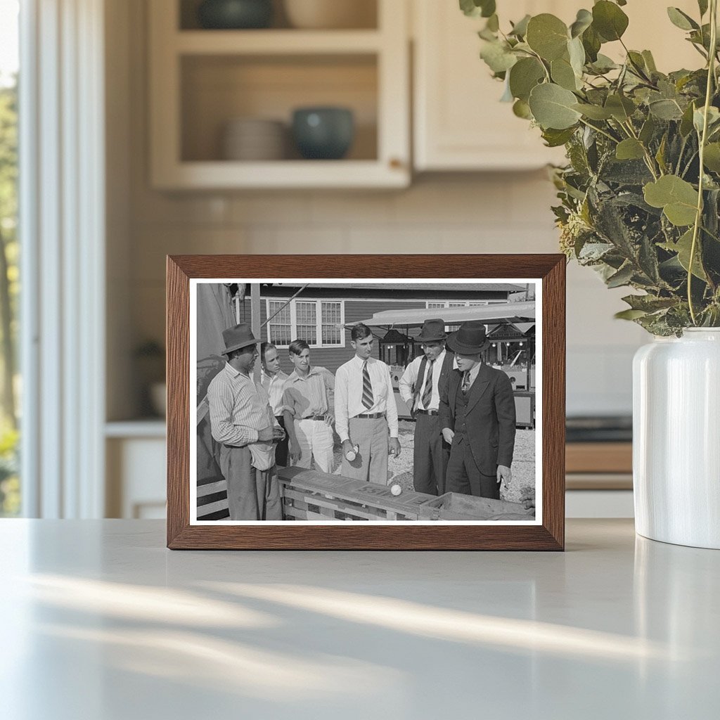 Baseball Throwing Concession at Louisiana State Fair 1938 - Available at KNOWOL