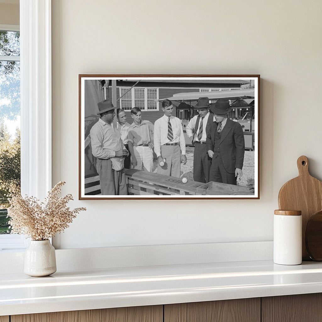 Baseball Throwing Concession at Louisiana State Fair 1938 - Available at KNOWOL