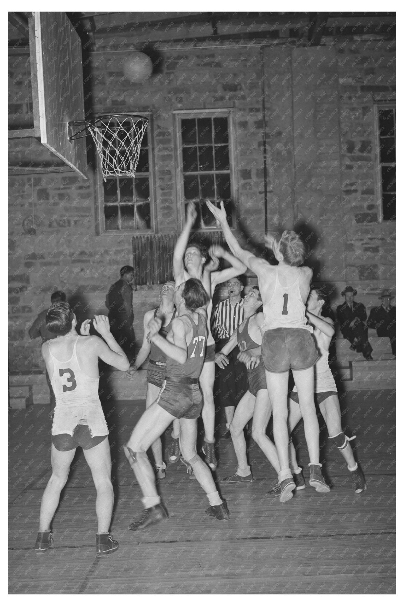 Basketball Game Eufaula McIntosh County Oklahoma 1940 - Available at KNOWOL