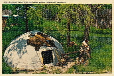 Tsa La Gi Indian Village, OK: A Cherokee medicine man or Dida:hnvwi:sg (I)