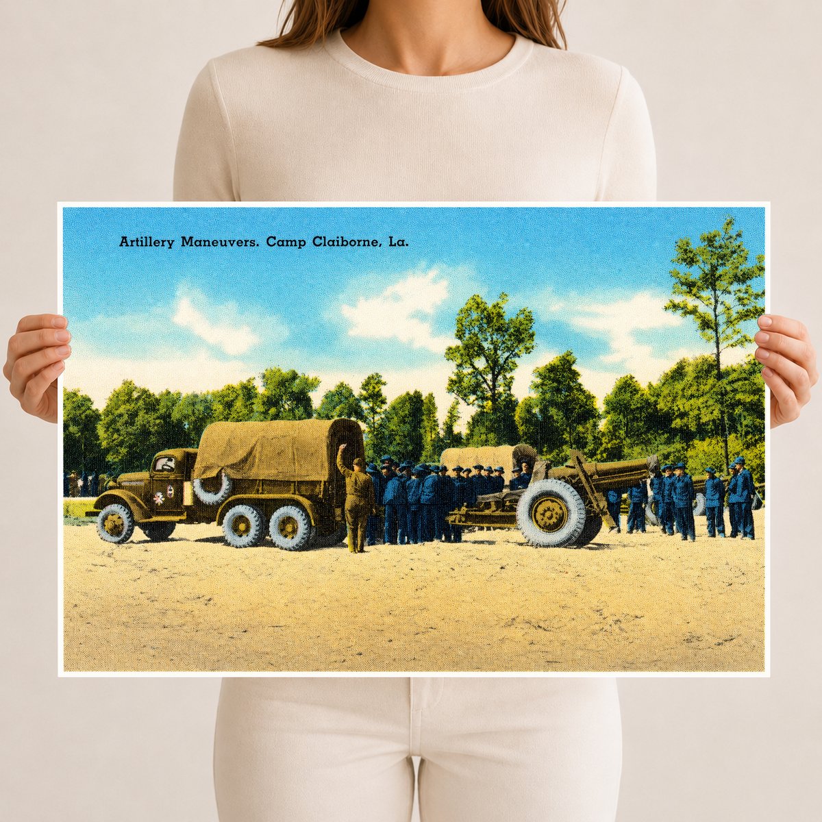 Forest Hill, LA: Artillery maneuvers, Camp Claiborne