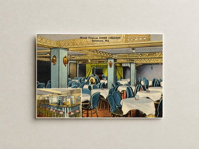 World famous Oasis Cabaret, Baltimore, MD — Vintage Maryland Postcard