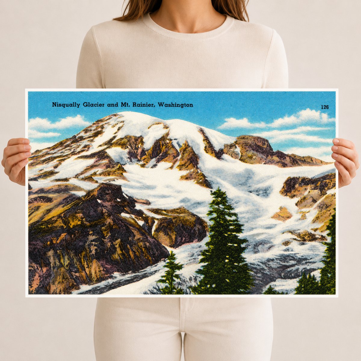 Nisqually Glacier, WA: Nisqually Glacier and Mt. Rainier
