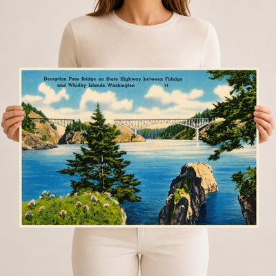 Fidalgo, WA: Deception Pass Bridge on State Highway between Fidalgo and Whidby Island