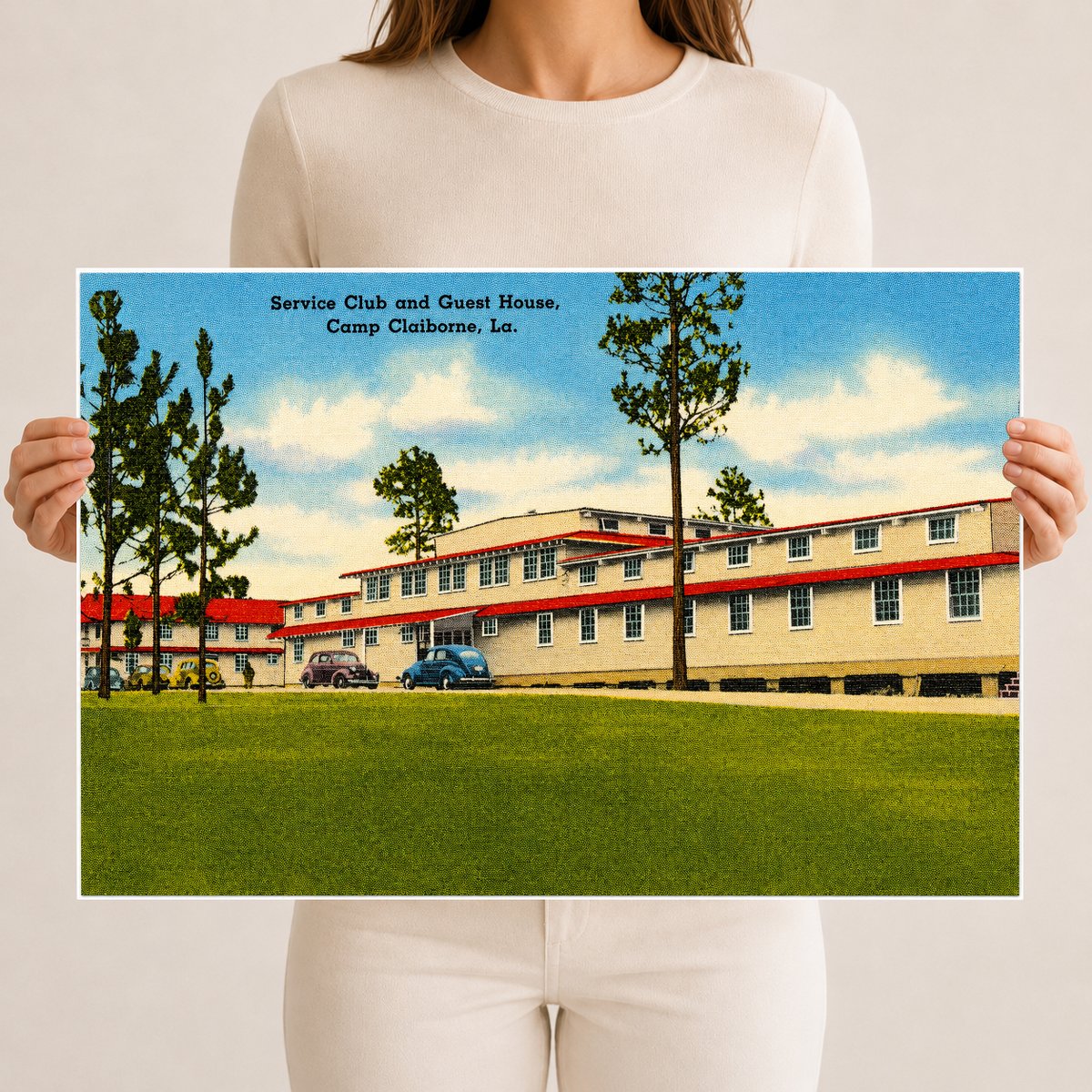 Forest Hill, LA: Service Club and Guest House, Camp Claiborne