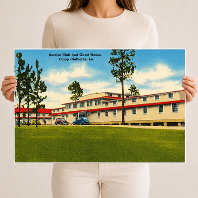 Forest Hill, LA: Service Club and Guest House, Camp Claiborne