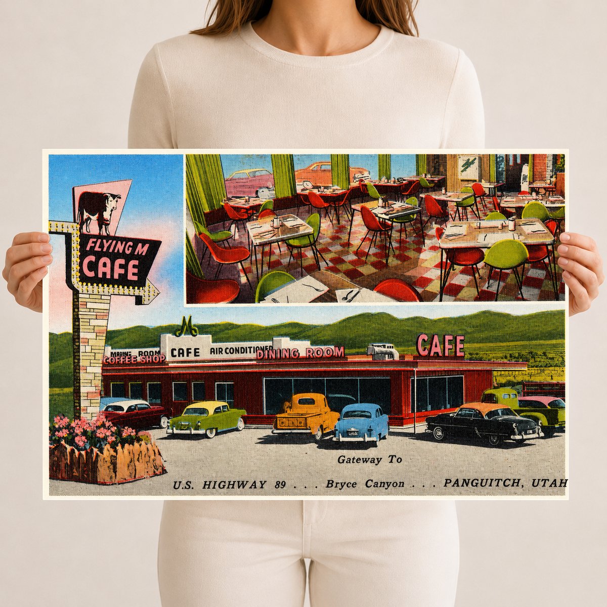 Panguitch, UT: Flying M Café, U.S. Highway 89... Gateway to Bryce Canyon... Panguitch