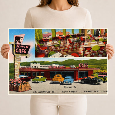 Panguitch, UT: Flying M Café, U.S. Highway 89... Gateway to Bryce Canyon... Panguitch