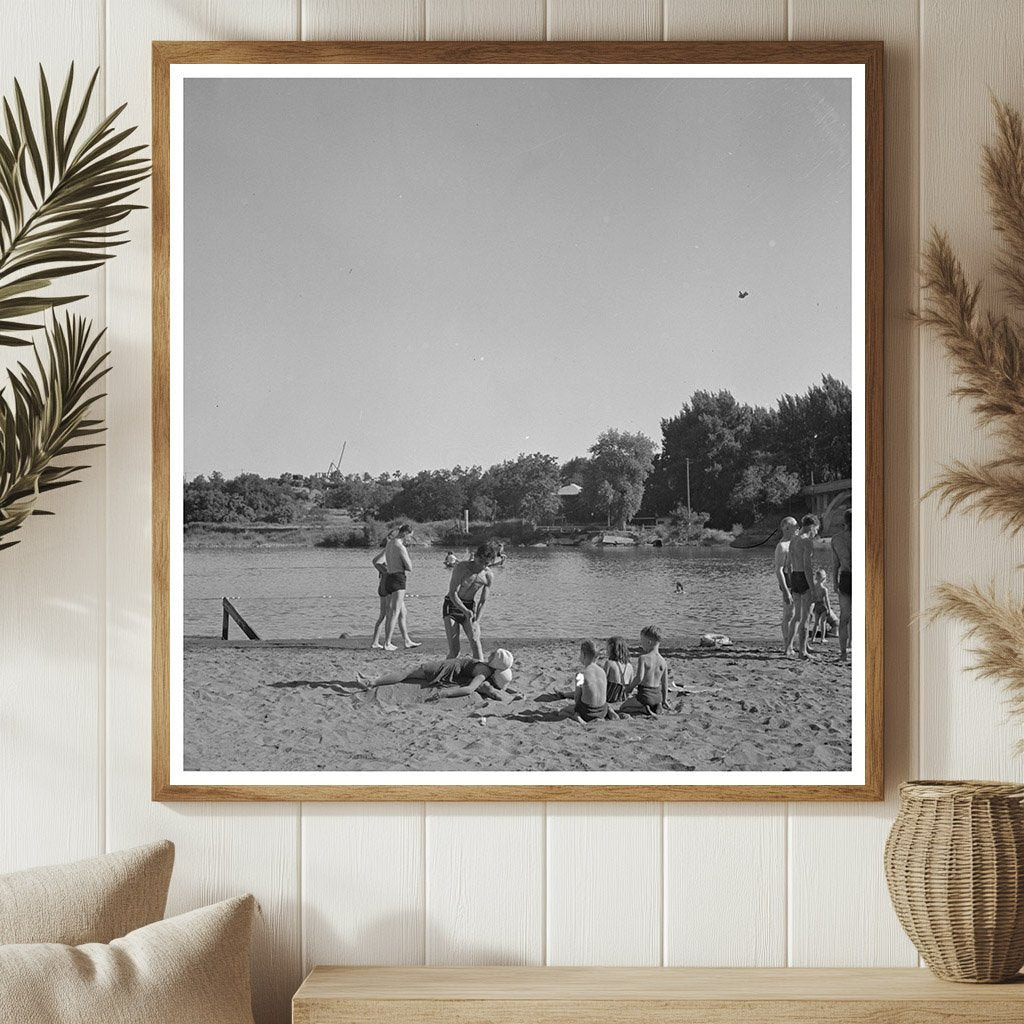 Beach Day in Redding California June 1942 - Available at KNOWOL