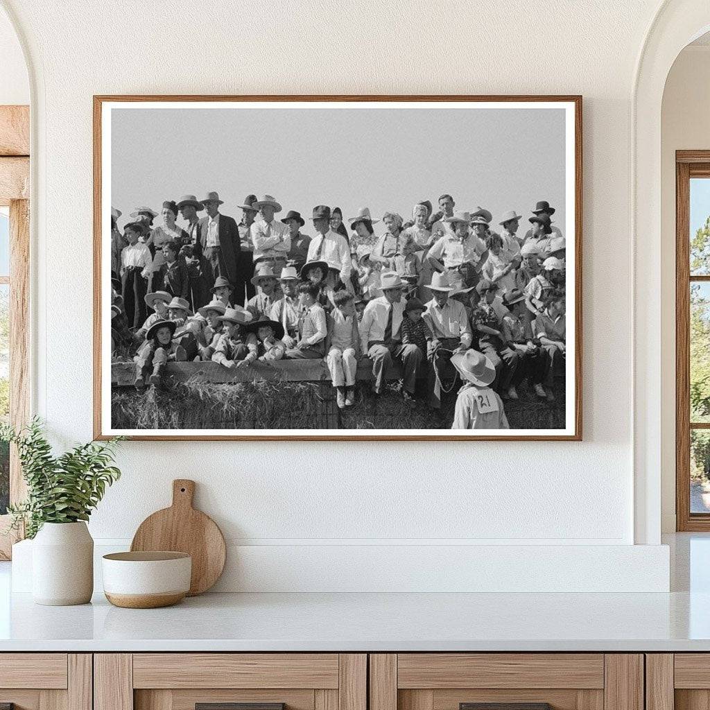 Bean Day Rodeo Spectators in Wagon Mound New Mexico 1939 - Available at KNOWOL