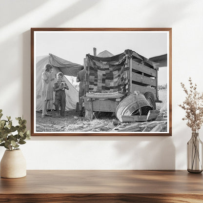 Bean Harvest Camp in West Stayton Oregon August 1939 - Available at KNOWOL