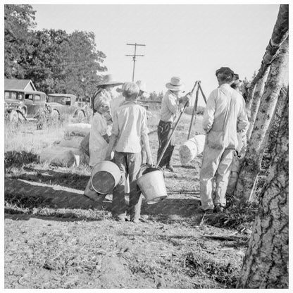 Bean Weighing Operation in Oregon August 1939 - Available at KNOWOL