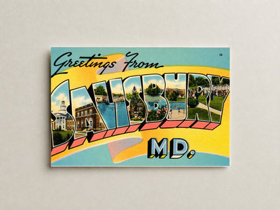 Greetings from Salisbury, MD — Vintage Maryland Postcard