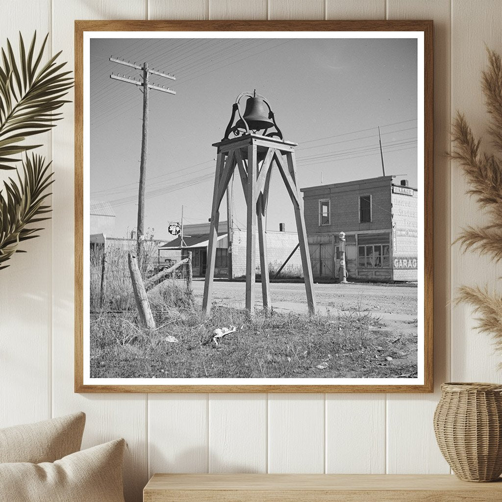 Bell Tower in Des Lacs North Dakota October 1937 - Available at KNOWOL