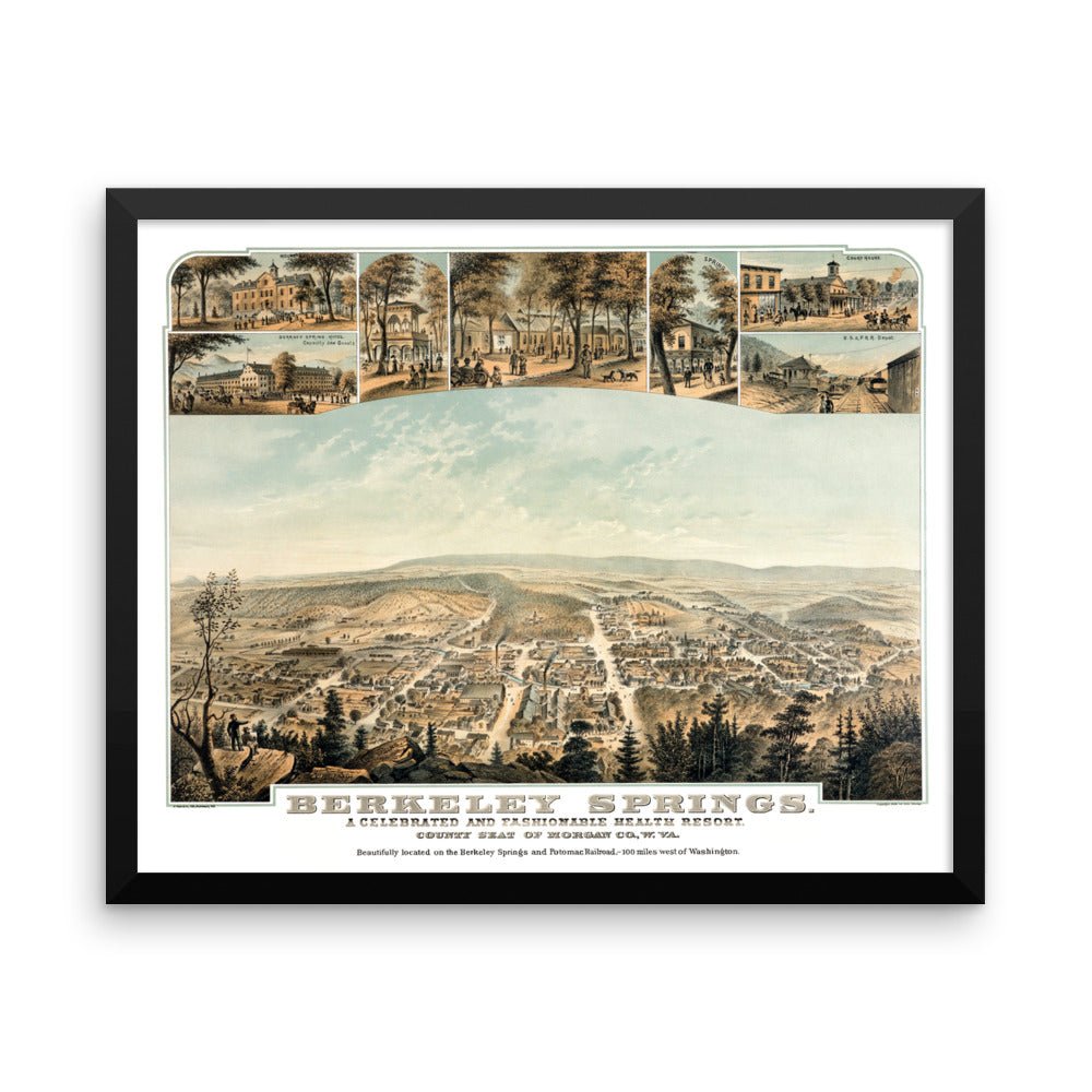 Berkeley Springs, West Virginia 1889 Framed - Available at KNOWOL