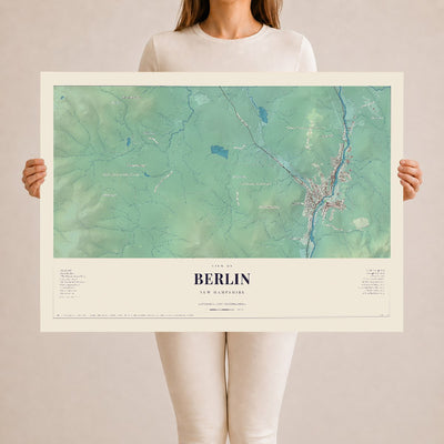 Berlin, New Hampshire Map Print