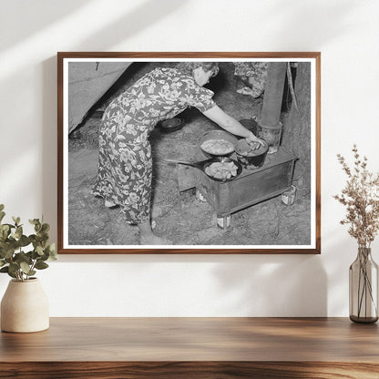 Berry Picker Preparing Dinner in Hammond Louisiana 1939 - Available at KNOWOL