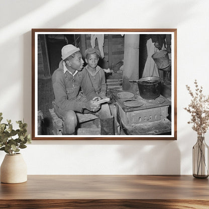 Berry Pickers Around Stove in Independence Louisiana 1939 - Available at KNOWOL