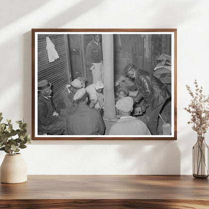 Berry Pickers Gather Around Stove Independence Louisiana 1939 - Available at KNOWOL