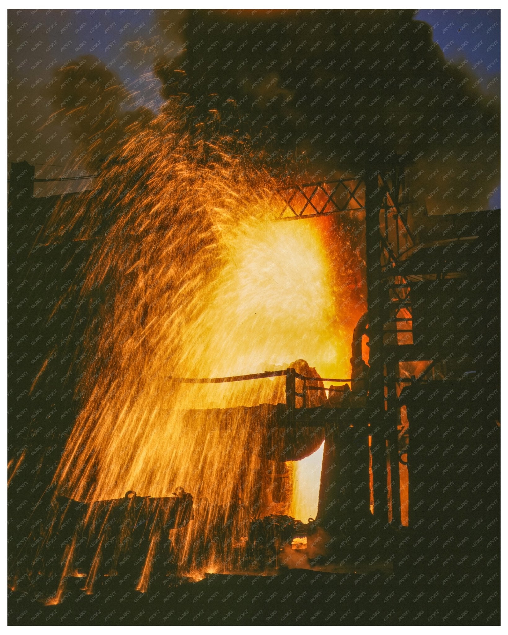 Bessemer Converter at Allegheny Ludlum Steel Corporation Brackenridge 1941 - Available at KNOWOL