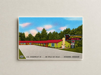 Eugene, OR: Capistrano Motel, U.S. Highway 99... 566 West 6th Street... Eugene