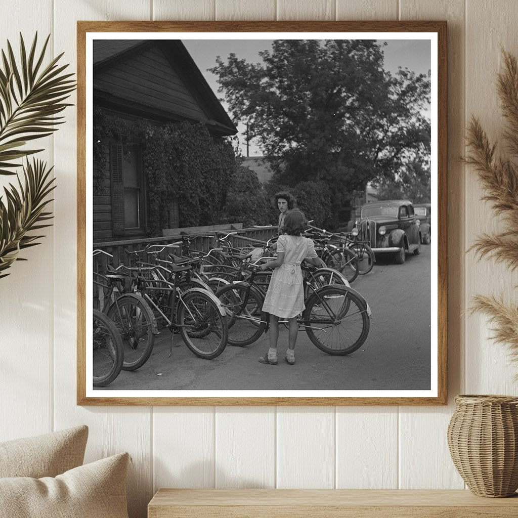 Bicycle Racks in Pocatello Idaho July 1942 - Available at KNOWOL