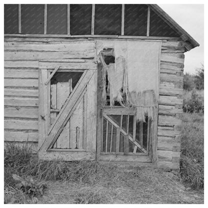 Big Falls Barn Entrance Koochiching County Minnesota 1937 - Available at KNOWOL