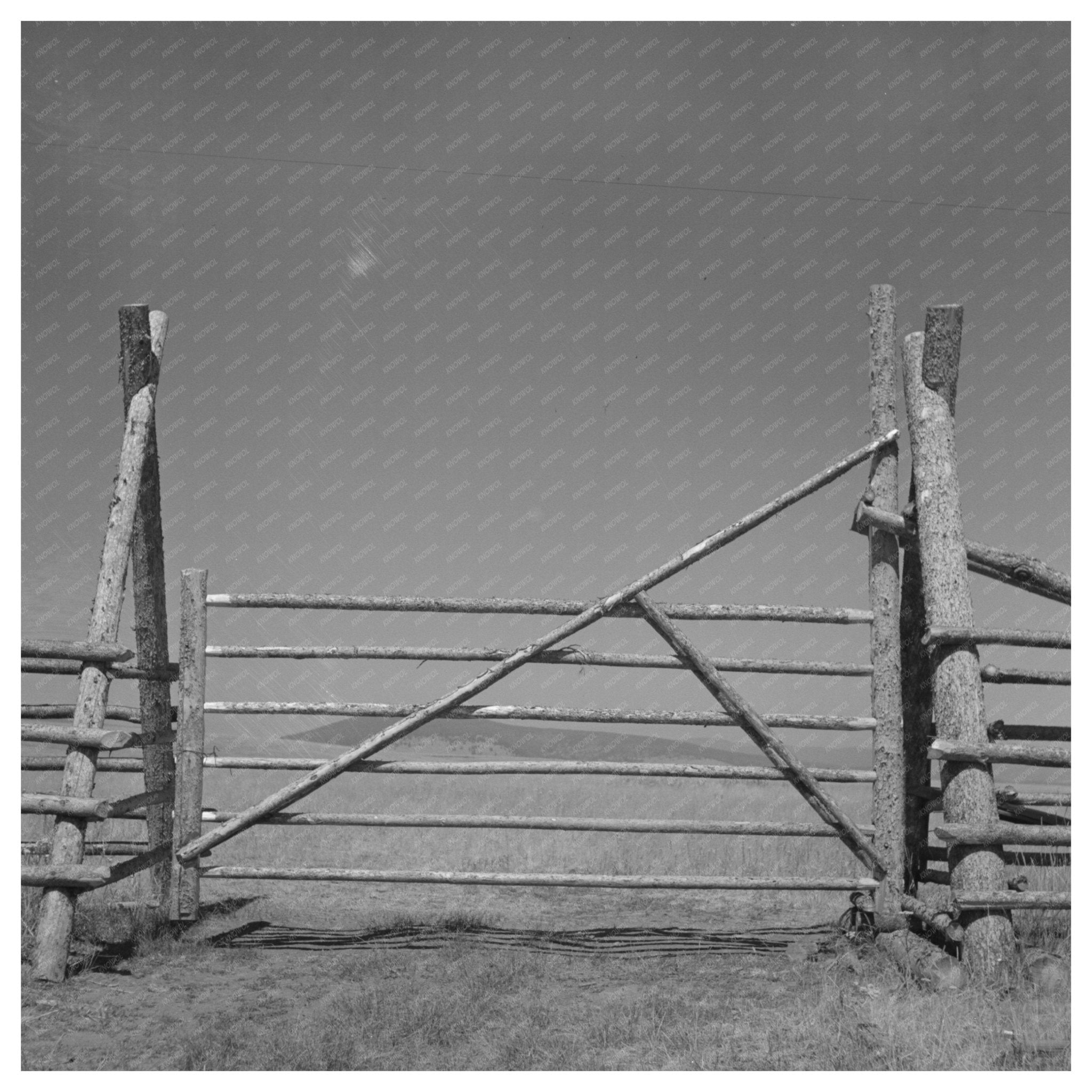 Big Hole Valley Montana Cattle Ranch Gate August 1942 - Available at KNOWOL