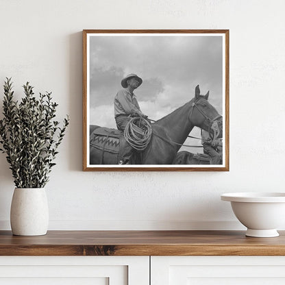 Big Hole Valley Montana Rancher on Horseback 1942 - Available at KNOWOL