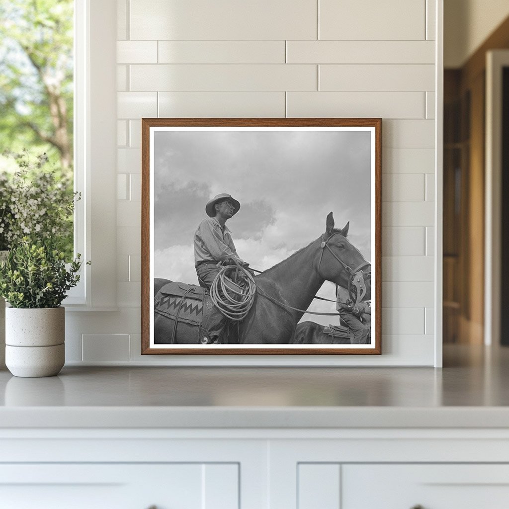 Big Hole Valley Montana Rancher on Horseback 1942 - Available at KNOWOL