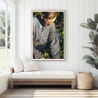 Bill Stagg Turning Bean Crop Pie Town New Mexico 1940 - Available at KNOWOL