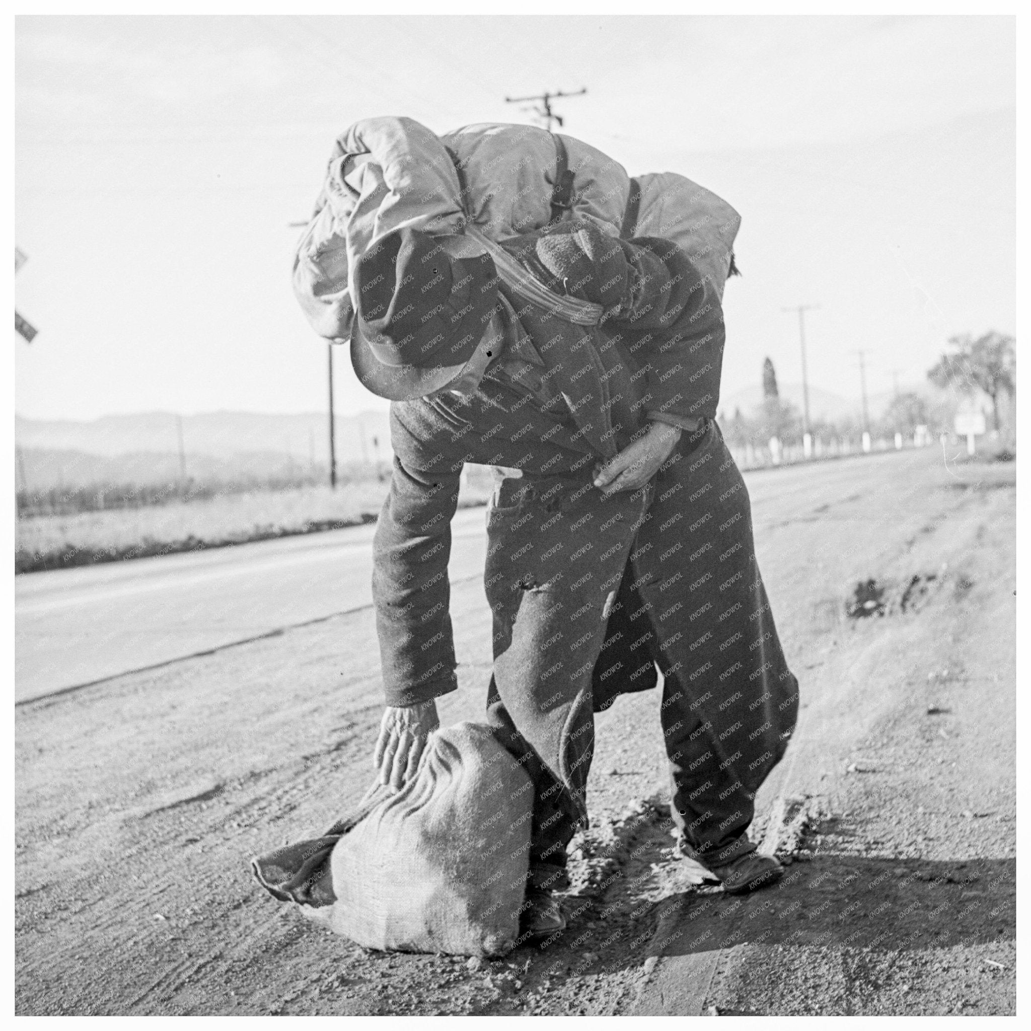 Bindle - Stiff Migrant Worker Napa Valley 1938 - Available at KNOWOL