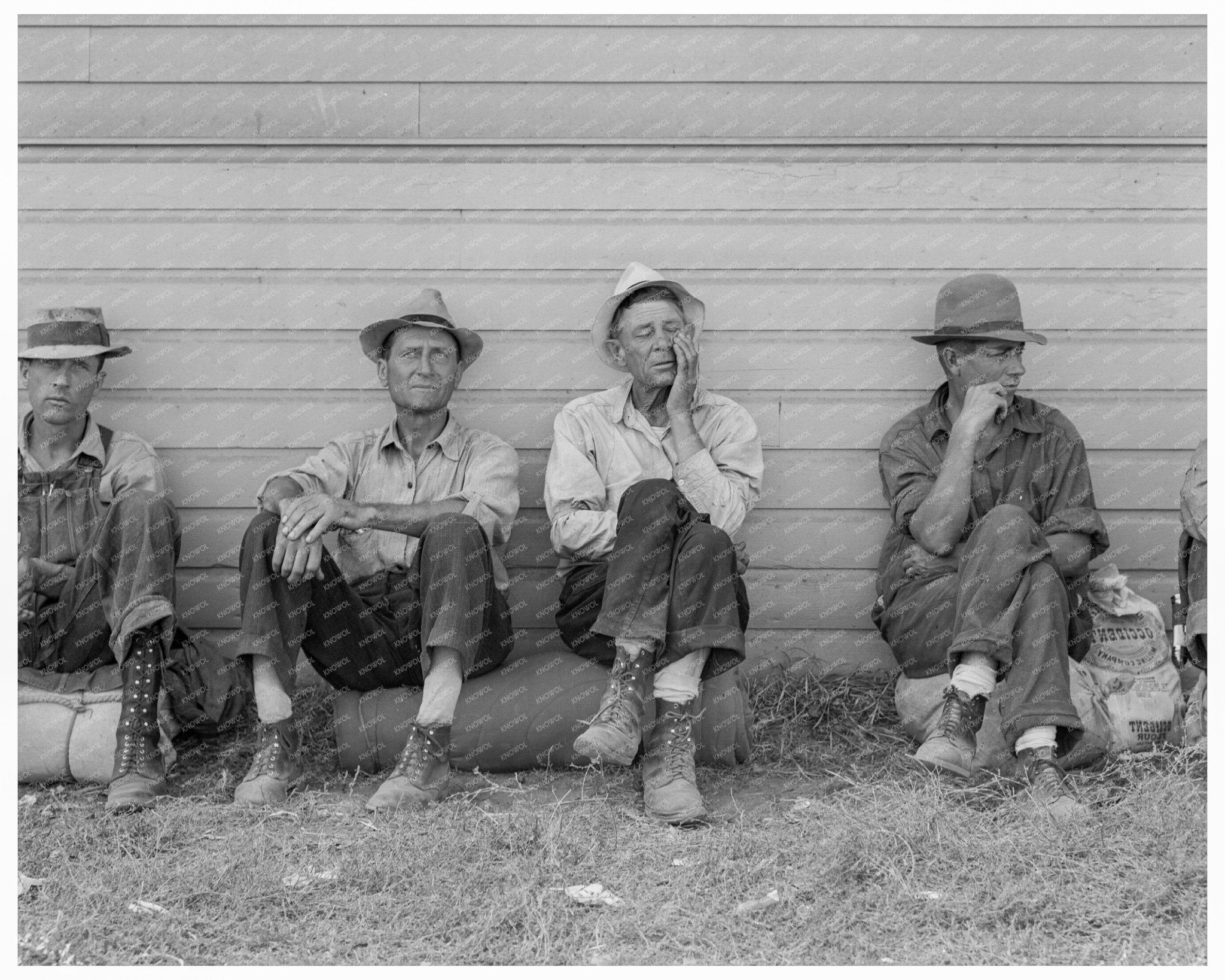 Bindle Stiffs Preparing for Harvest Tule Lake 1939 - Available at KNOWOL