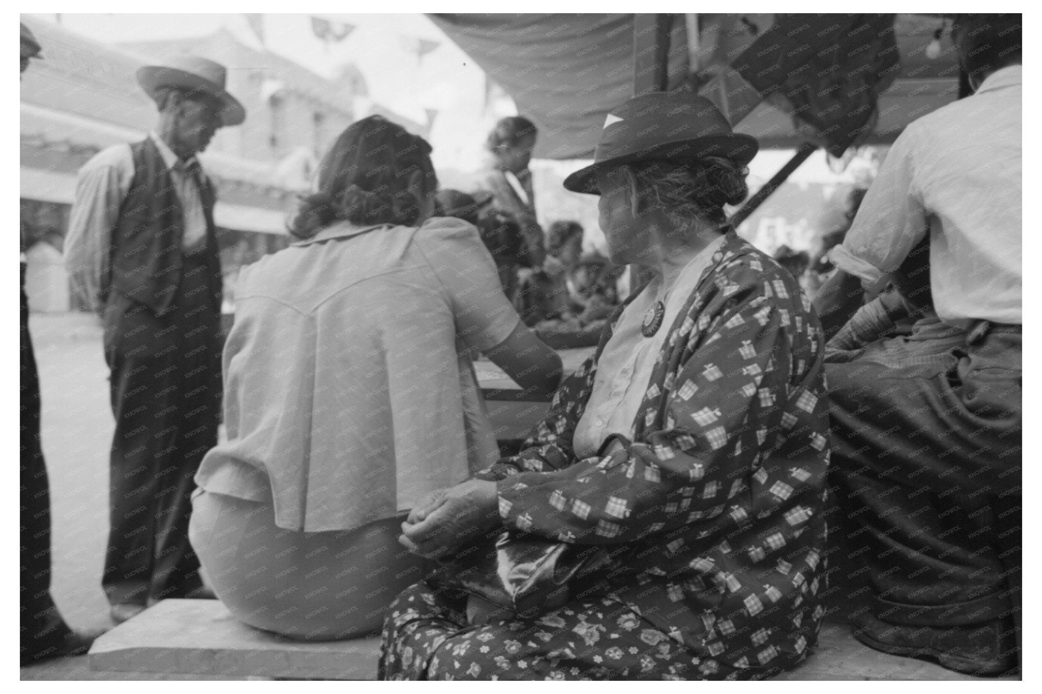Bingo Game at Taos Fiesta July 1940 Vintage Photo - Available at KNOWOL