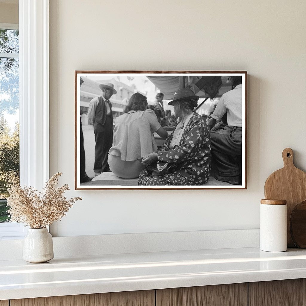 Bingo Game at Taos Fiesta July 1940 Vintage Photo - Available at KNOWOL