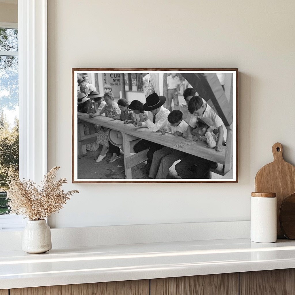 Bingo Game at Taos Fiesta New Mexico July 1940 - Available at KNOWOL