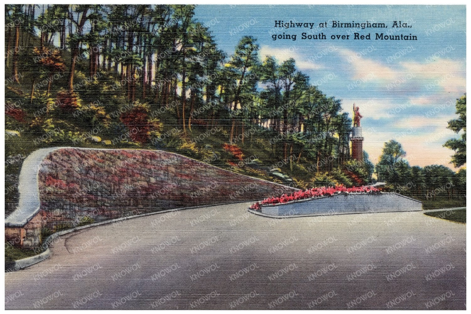 Birmingham Alabama Highway Postcard 1930 - 1945 - Available at KNOWOL