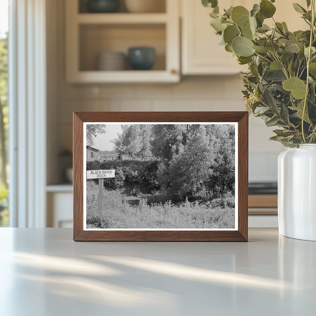 Black Bayou Ditch Missouri Agricultural Landscape 1938 - Available at KNOWOL