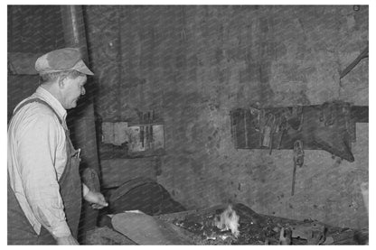 Blacksmith at Work in Depew Oklahoma February 1940 - Available at KNOWOL