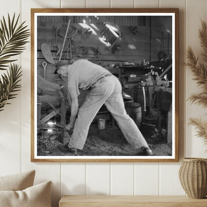 Blacksmith at Work in San Augustine Texas April 1939 - Available at KNOWOL