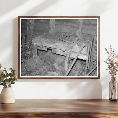 Blacksmith Forge Remains at Abandoned Lumber Camp 1937 - Available at KNOWOL